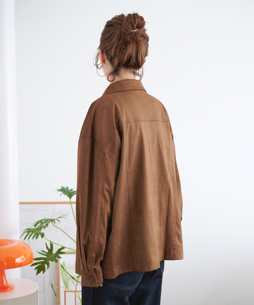 B.C STOCK（ベーセーストック）の「【ZOZO限定】フェイクスウェードジャケット（その他アウター・レディース・ブラウン/カーキ・FREE）」の10枚目の写真