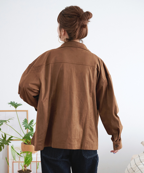 B.C STOCK（ベーセーストック）の「【ZOZO限定】フェイクスウェードジャケット（その他アウター・レディース・ブラウン/カーキ・FREE）」の11枚目の写真