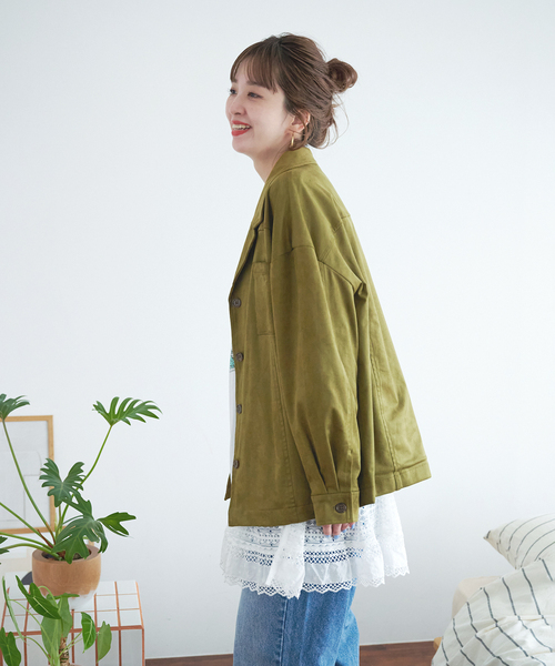 B.C STOCK（ベーセーストック）の「【ZOZO限定】フェイクスウェードジャケット（その他アウター・レディース・ブラウン/カーキ・FREE）」の18枚目の写真