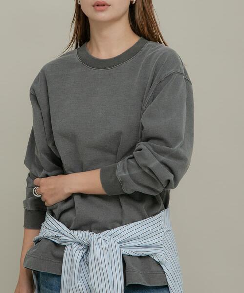 URBAN RESEARCH Sonny Label(アーバンリサーチサニーレーベル)の「UpDRIFT ルーズフィットロングTシャツ(Tシャツ/カットソー・レディース・スミクロ/ピンク/オフホワイト・MEDIUM/LARGE)」の3枚目の写真