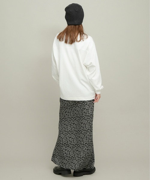 URBAN RESEARCH Sonny Label(アーバンリサーチサニーレーベル)の「UpDRIFT ルーズフィットロングTシャツ(Tシャツ/カットソー・レディース・スミクロ/ピンク/オフホワイト・MEDIUM/LARGE)」の10枚目の写真