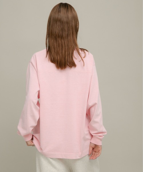 URBAN RESEARCH Sonny Label(アーバンリサーチサニーレーベル)の「UpDRIFT ルーズフィットロングTシャツ(Tシャツ/カットソー・レディース・スミクロ/ピンク/オフホワイト・MEDIUM/LARGE)」の14枚目の写真