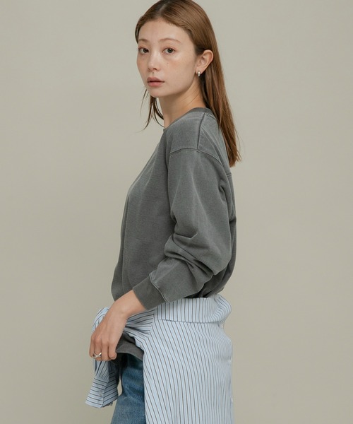 URBAN RESEARCH Sonny Label(アーバンリサーチサニーレーベル)の「UpDRIFT ルーズフィットロングTシャツ(Tシャツ/カットソー・レディース・スミクロ/ピンク/オフホワイト・MEDIUM/LARGE)」の20枚目の写真