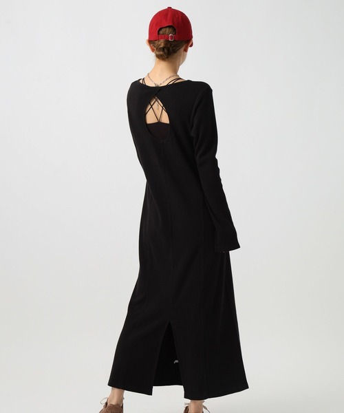 BAYFLOW(ベイフロー)の「ヘンリーネックアソートワンピース(ワンピース・レディース・オートミール/ブルー系その他/ブラック・FREE)」の2枚目の写真