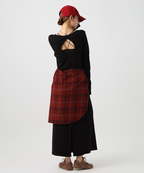 BAYFLOW(ベイフロー)の「ヘンリーネックアソートワンピース(ワンピース・レディース・オートミール/ブルー系その他/ブラック・FREE)」の6枚目の写真