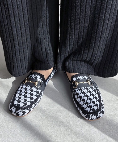 LUGG NAGG(ラグナグ)の「【addottona】【柔らかフィット】シーズンレスニットビットローファー【軽量】(ローファー・レディース・ブラック/ダークブラウン/チェック・XL/LL/L/M/S)」の3枚目の写真