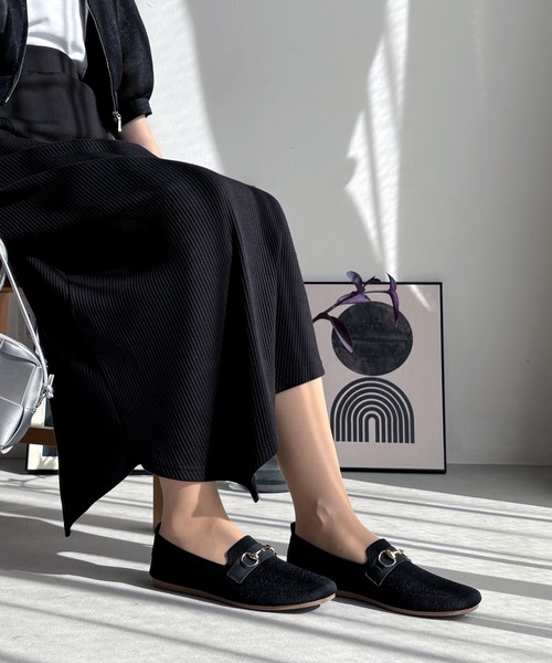 LUGG NAGG(ラグナグ)の「【addottona】【柔らかフィット】シーズンレスニットビットローファー【軽量】(ローファー・レディース・ブラック/ダークブラウン/チェック・XL/LL/L/M/S)」の11枚目の写真