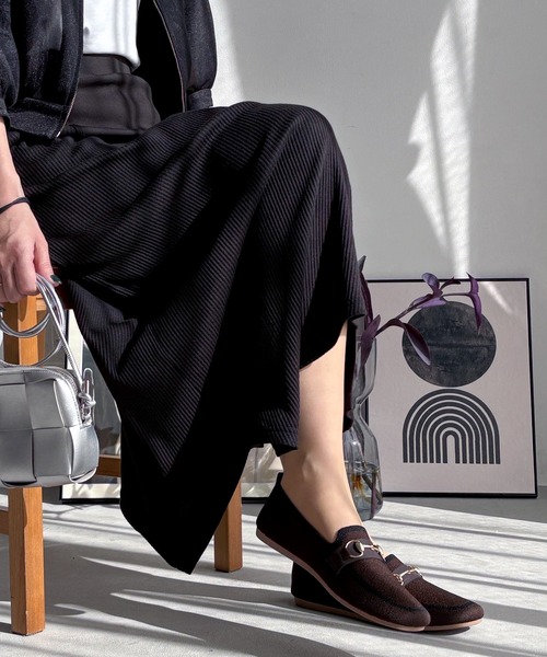 LUGG NAGG(ラグナグ)の「【addottona】【柔らかフィット】シーズンレスニットビットローファー【軽量】(ローファー・レディース・ブラック/ダークブラウン/チェック・XL/LL/L/M/S)」の14枚目の写真