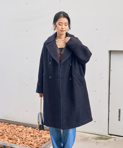 TICCA/ティッカ】別注ループヘリンボーンツイードテントコート