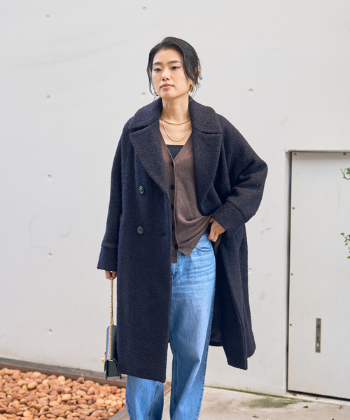 TICCA（ティッカ）の「【TICCA/ティッカ】別注ループヘリンボーンツイードテントコート（チェスターコート・レディース・その他・フリー）」の3枚目の写真