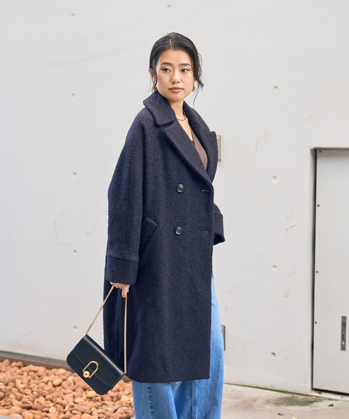 TICCA/ティッカ】別注ループヘリンボーンツイードテントコート