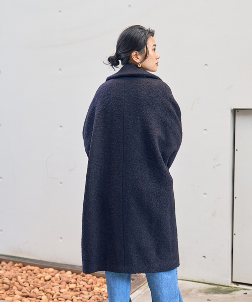 TICCA（ティッカ）の「【TICCA/ティッカ】別注ループヘリンボーンツイードテントコート（チェスターコート・レディース・その他・フリー）」の5枚目の写真