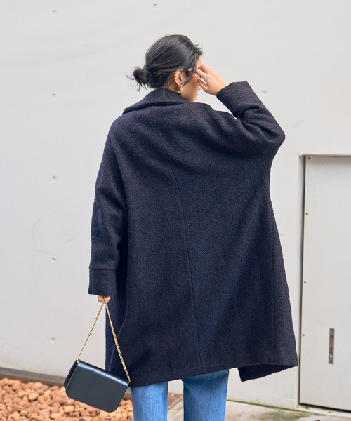 TICCA/ティッカ】別注ループヘリンボーンツイードテントコート