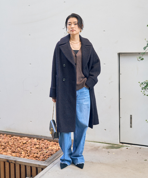 TICCA（ティッカ）の「【TICCA/ティッカ】別注ループヘリンボーンツイードテントコート（チェスターコート・レディース・その他・フリー）」の7枚目の写真