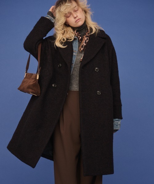 TICCA/ティッカ】別注ループヘリンボーンツイードテントコート