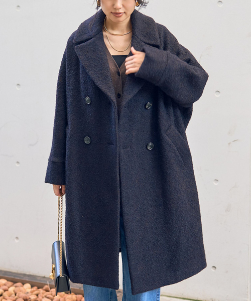 TICCA/ティッカ】別注ループヘリンボーンツイードテントコート