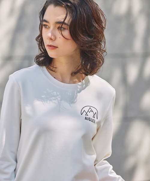 AIGLE（エーグル）の「UVカット ワンポイントロゴ スウェットTシャツ（スウェット・メンズ・ブルー/グリーン/ダークネイビー/ホワイト・L/M/S）」の7枚目の写真