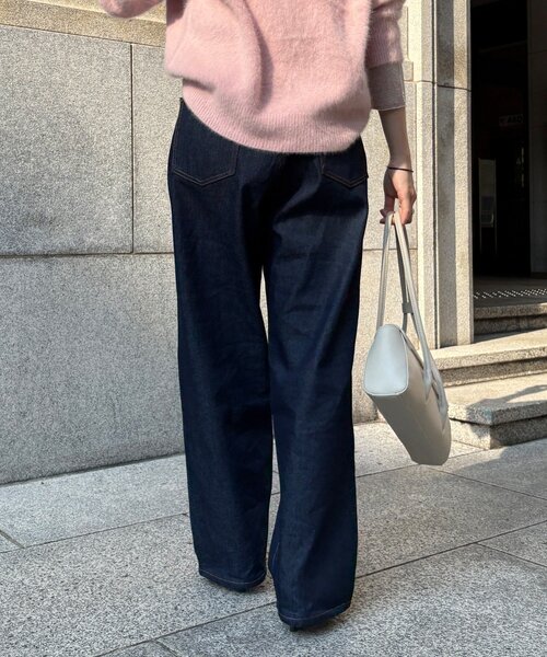 DouDou(ドゥドゥ)の「リジットタックデニム(デニムパンツ・レディース・ブルー・36/38)」の9枚目の写真