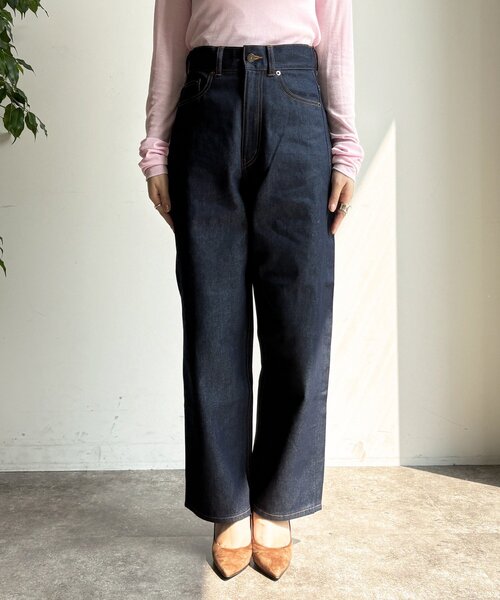 DouDou(ドゥドゥ)の「リジットタックデニム(デニムパンツ・レディース・ブルー・36/38)」の11枚目の写真