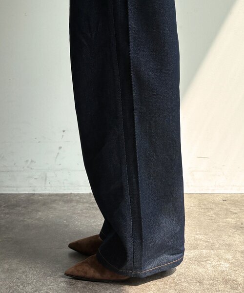 DouDou(ドゥドゥ)の「リジットタックデニム(デニムパンツ・レディース・ブルー・36/38)」の22枚目の写真