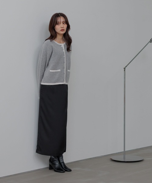 Andemiu（アンデミュウ）の「【手洗い可能】アンゴラハイショクカーディガン498696（カーディガン/ボレロ・レディース・レッド/キャメル/グレー/ブラック/ブルー・FREE）」の6枚目の写真