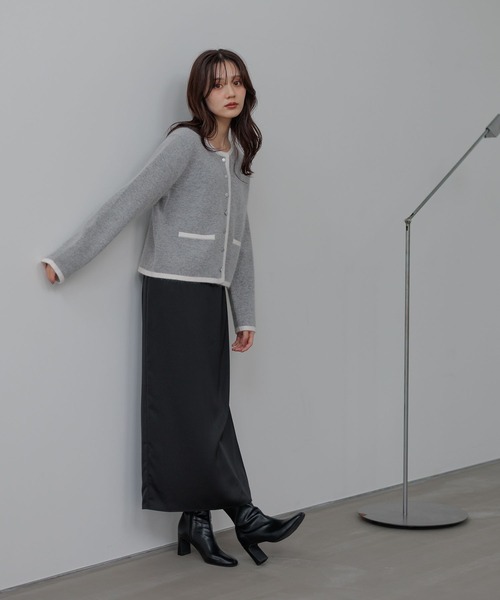 Andemiu（アンデミュウ）の「【手洗い可能】アンゴラハイショクカーディガン498696（カーディガン/ボレロ・レディース・レッド/キャメル/グレー/ブラック/ブルー・FREE）」の7枚目の写真