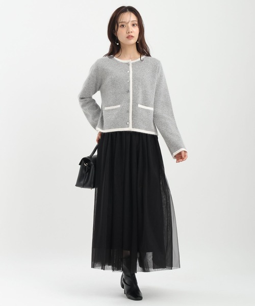 Andemiu（アンデミュウ）の「【手洗い可能】アンゴラハイショクカーディガン498696（カーディガン/ボレロ・レディース・レッド/キャメル/グレー/ブラック/ブルー・FREE）」の18枚目の写真