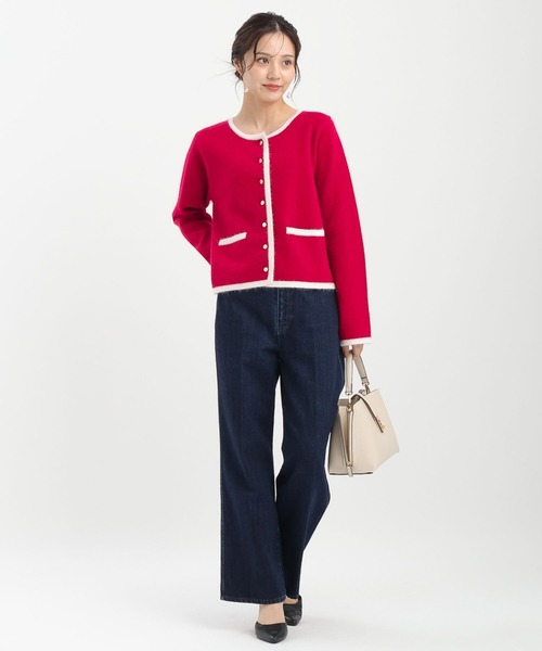 Andemiu（アンデミュウ）の「【手洗い可能】アンゴラハイショクカーディガン498696（カーディガン/ボレロ・レディース・レッド/キャメル/グレー/ブラック/ブルー・FREE）」の19枚目の写真