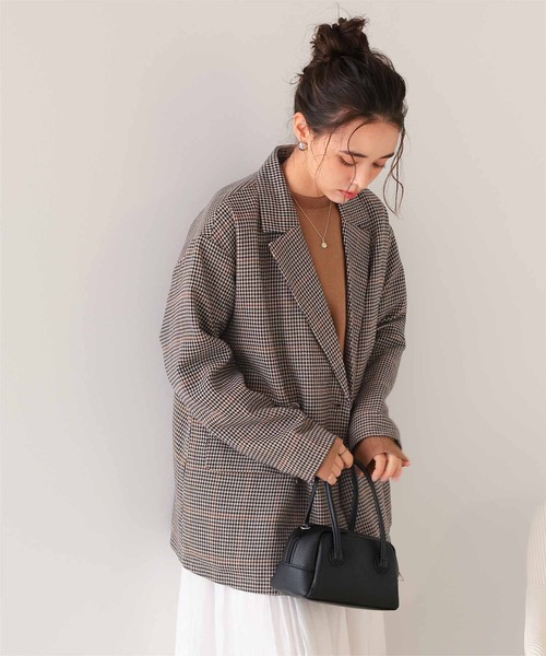 titivate（ティティベイト）の「ゴールド釦ダブルテーラードジャケット（テーラードジャケット・レディース・ダークブラウン/ブラウン/チャコール・M）」の21枚目の写真