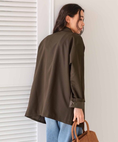 titivate（ティティベイト）の「ゴールド釦ダブルテーラードジャケット（テーラードジャケット・レディース・ダークブラウン/ブラウン/チャコール・M）」の13枚目の写真