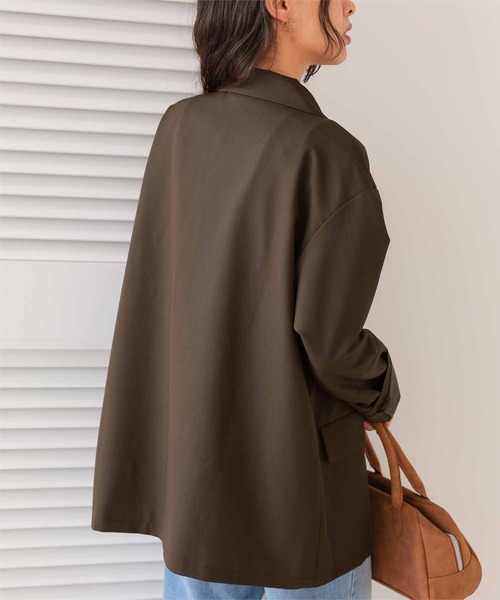 titivate（ティティベイト）の「ゴールド釦ダブルテーラードジャケット（テーラードジャケット・レディース・ダークブラウン/ブラウン/チャコール・M）」の17枚目の写真