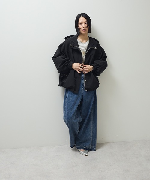 Sugar spoon（シュガースプーン）の「・SUGAR SPOON タックデニムワイドパンツ（デニムパンツ・レディース・ボルドー/グリーン/インディゴブルー/ブラック・FREE）」の14枚目の写真