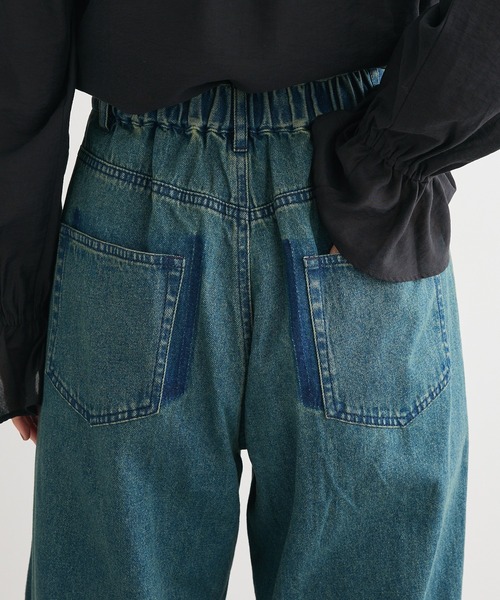 Sugar spoon（シュガースプーン）の「・SUGAR SPOON タックデニムワイドパンツ（デニムパンツ・レディース・ボルドー/グリーン/インディゴブルー/ブラック・FREE）」の19枚目の写真