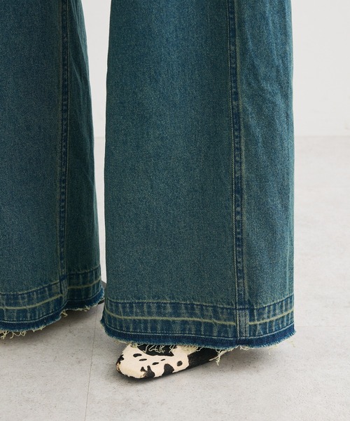 Sugar spoon（シュガースプーン）の「・SUGAR SPOON タックデニムワイドパンツ（デニムパンツ・レディース・ボルドー/グリーン/インディゴブルー/ブラック・FREE）」の21枚目の写真