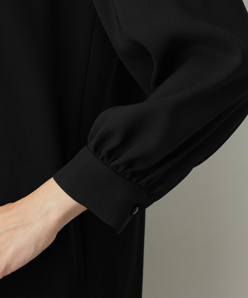 A/C DESIGN BY ALPHA CUBIC（エーシーデザインバイアルファキュービック）の「【アルファブリック】ストレッチタックワンピース【セレモニー対応】（ワンピース・レディース・ブラック・9号/11号/13号）」の8枚目の写真