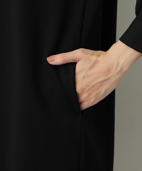 A/C DESIGN BY ALPHA CUBIC（エーシーデザインバイアルファキュービック）の「【アルファブリック】ストレッチタックワンピース【セレモニー対応】（ワンピース・レディース・ブラック・9号/11号/13号）」の9枚目の写真