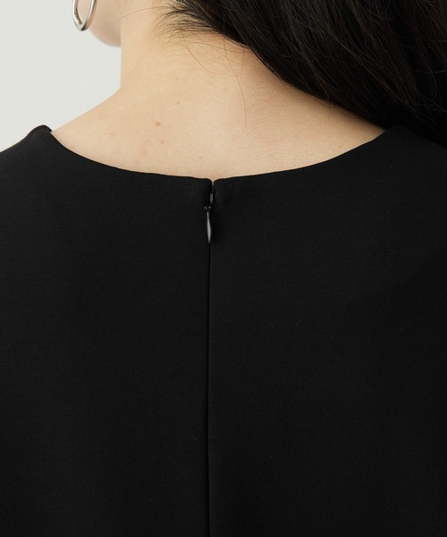 A/C DESIGN BY ALPHA CUBIC（エーシーデザインバイアルファキュービック）の「【アルファブリック】ストレッチタックワンピース【セレモニー対応】（ワンピース・レディース・ブラック・9号/11号/13号）」の11枚目の写真