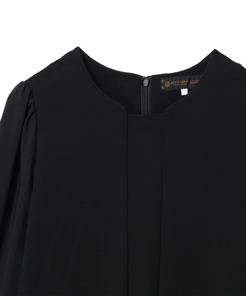 A/C DESIGN BY ALPHA CUBIC（エーシーデザインバイアルファキュービック）の「【アルファブリック】ストレッチタックワンピース【セレモニー対応】（ワンピース・レディース・ブラック・9号/11号/13号）」の15枚目の写真
