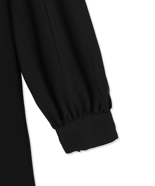 A/C DESIGN BY ALPHA CUBIC（エーシーデザインバイアルファキュービック）の「【アルファブリック】ストレッチタックワンピース【セレモニー対応】（ワンピース・レディース・ブラック・9号/11号/13号）」の17枚目の写真