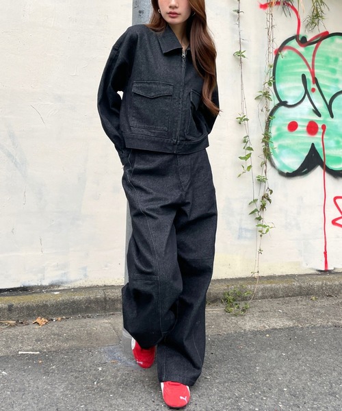 ALAND(エーランド)の「【UNISEX】ALAND/デニムバレルパンツ(デニムパンツ・レディース・ブラック/ブルー・SMALL/LARGE)」の17枚目の写真