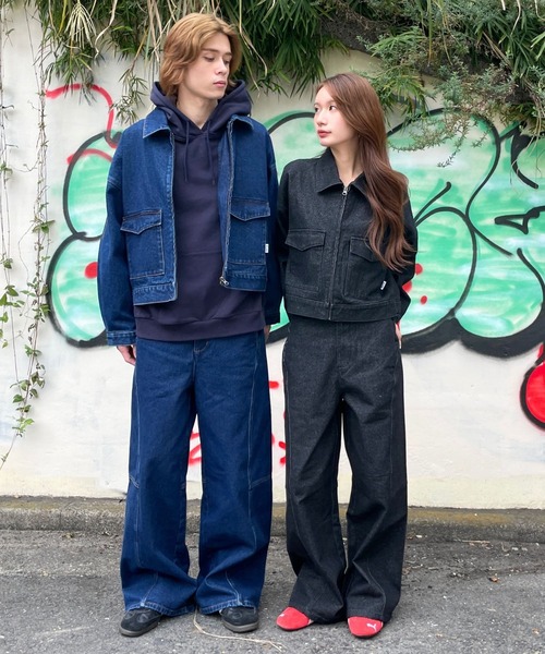 ALAND(エーランド)の「【UNISEX】ALAND/デニムバレルパンツ(デニムパンツ・レディース・ブラック/ブルー・SMALL/LARGE)」の13枚目の写真