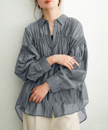 GOLDJAPAN（ゴールドジャパン）の「シャーリングシアーシャツ【大きいサイズ対応】（シャツ/ブラウス）」
