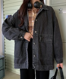 SETUP7（セットアップセブン）の「【SETUP7】ボックスシルエット デニムジャケット ウォッシュ加工　KNF147（デニムジャケット）」