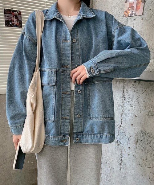 セール】【SETUP7】ボックスシルエット デニムジャケット ウォッシュ