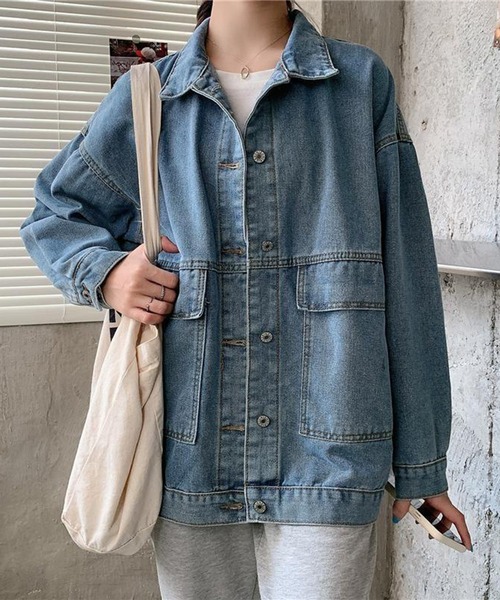 セール】【SETUP7】ボックスシルエット デニムジャケット ウォッシュ