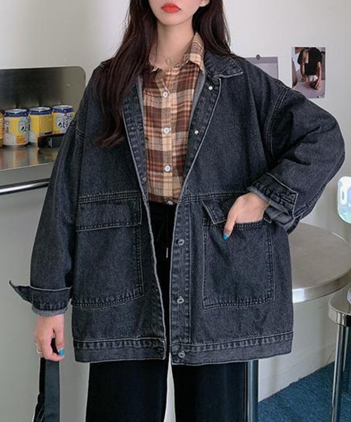 セール】【SETUP7】ボックスシルエット デニムジャケット ウォッシュ