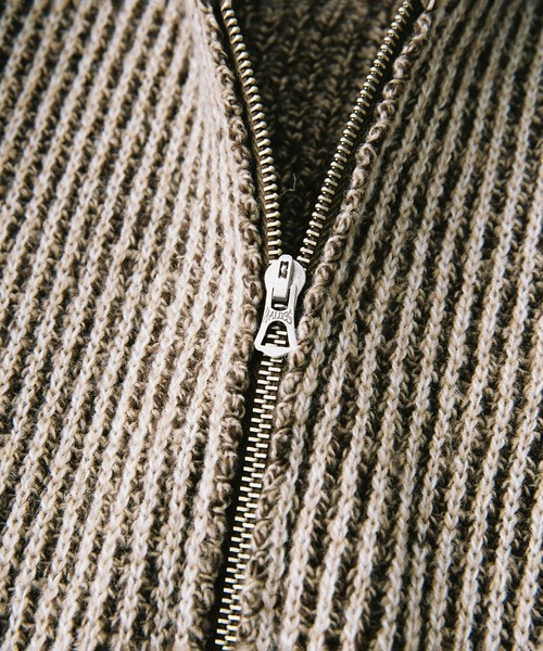 The DUFFER N NEPHEWS（ザ ダファーアンドネフューズ）の「DRIVERS YARDIE KNIT（ニット/セーター・メンズ・ブラック/ブラウン・M）」の6枚目の写真