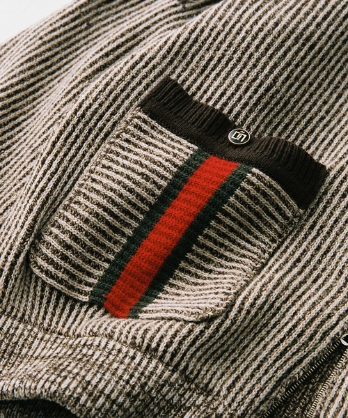 The DUFFER N NEPHEWS（ザ ダファーアンドネフューズ）の「DRIVERS YARDIE KNIT（ニット/セーター・メンズ・ブラック/ブラウン・M）」の7枚目の写真
