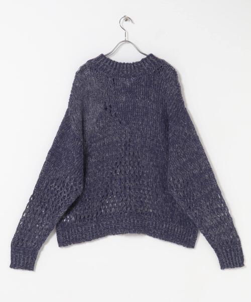 KBF（ケイビーエフ）の「シースルースパンコールニット（ニット/セーター・レディース・ピンク/ネイビー・ONE）」の18枚目の写真