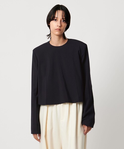 AEWEN MATOPH（イウエン マトフ）の「＜AEWEN MATOPH＞パワーショルダープレス プルオーバーブラウス（シャツ/ブラウス・レディース・ネイビー/モカ・FREE）」の9枚目の写真